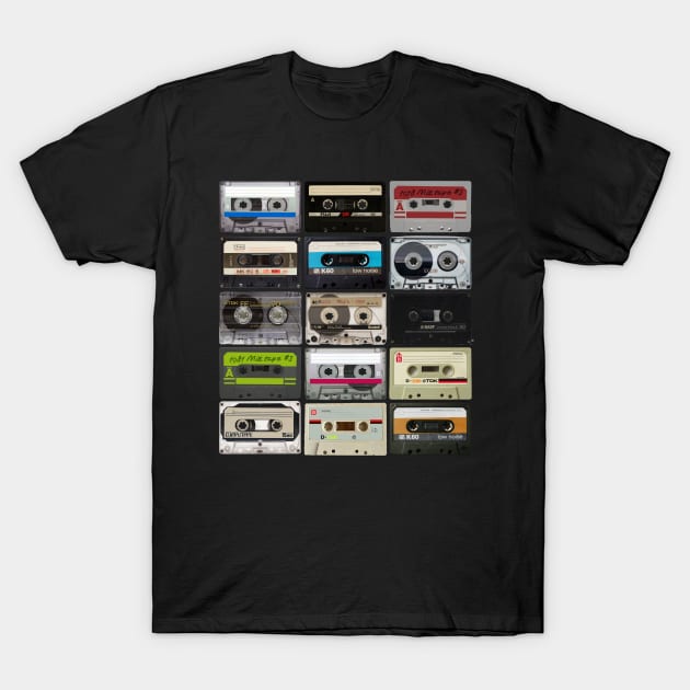 Cassette Tapes Music Lovers Retro Vintage Audio Design T-Shirt by blueversion